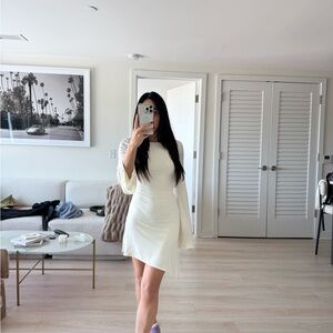 Meshki Asymmetrical Cream Dress